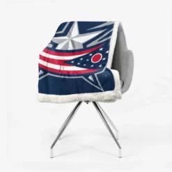 Columbus Blue Jackets Professional Ice Hockey Team Sherpa Fleece Blanket 2