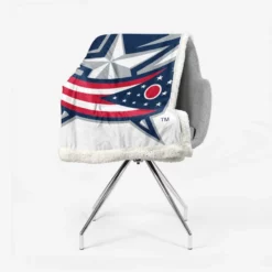 Columbus Blue Jackets Top Ranked Hockey Team Sherpa Fleece Blanket 2