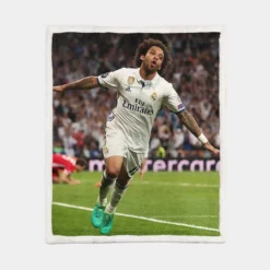 Committed sports Player Marcelo Vieira Sherpa Fleece Blanket 1