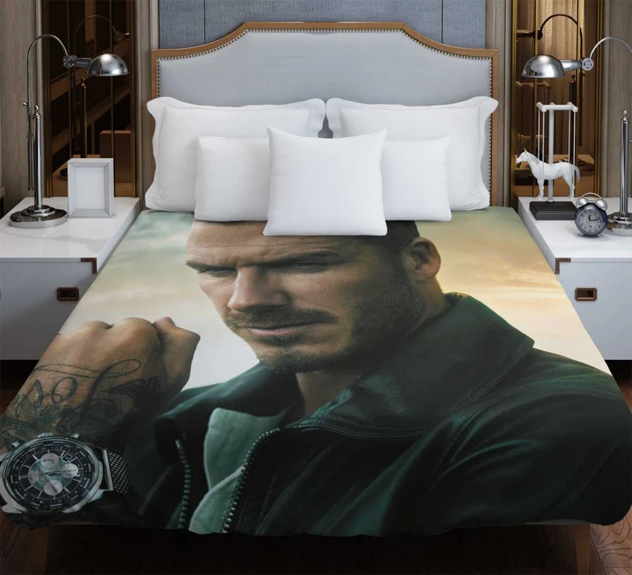 Competitive English Player David Beckham Duvet Cover