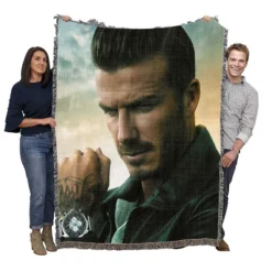 Competitive English Player David Beckham Woven Blanket