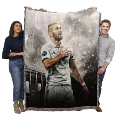 Competitive Football Player Karim Benzema Woven Blanket