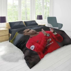 Competitive Football Player Marcus Rashford Duvet Cover 1