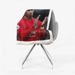 Competitive Football Player Marcus Rashford Sherpa Fleece Blanket 2