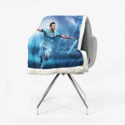 Competitive Football Player Sergio Aguero Sherpa Fleece Blanket 2