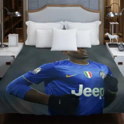 Competitive Juve Football Player Paul Pogba Duvet Cover