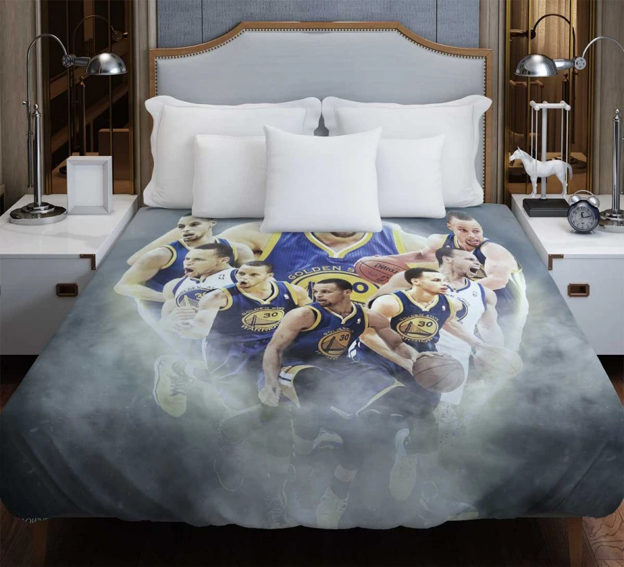 Competitive NBA Basketball Stephen Curry Duvet Cover