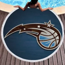 Competitive NBA Basketball Team Orlando Magic Round Beach Towel 1