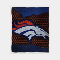 Competitive NFL Football Team Denver Broncos Sherpa Fleece Blanket 1
