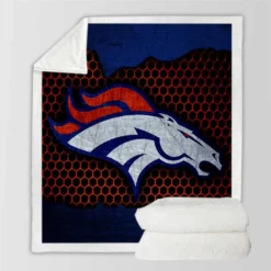 Competitive NFL Football Team Denver Broncos Sherpa Fleece Blanket