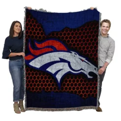 Competitive NFL Football Team Denver Broncos Woven Blanket