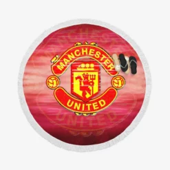 Competitive Soccer Team Manchester United FC Round Beach Towel