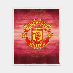 Competitive Soccer Team Manchester United FC Sherpa Fleece Blanket 1