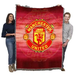 Competitive Soccer Team Manchester United FC Woven Blanket