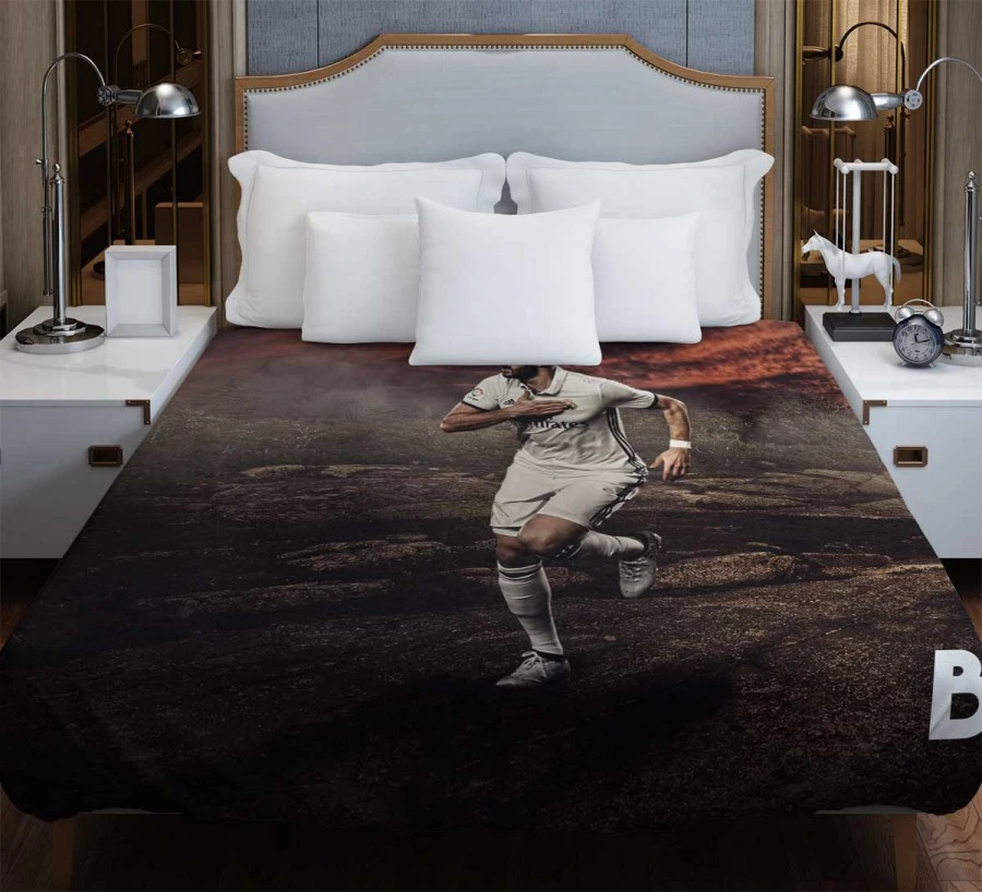 Confident Soccer Player Karim Benzema Duvet Cover