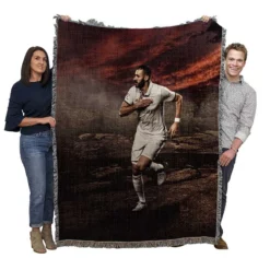 Confident Soccer Player Karim Benzema Woven Blanket