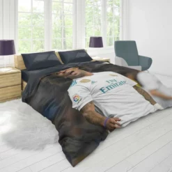 Confident Soccer Player Marcelo Vieira Duvet Cover 1