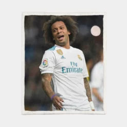 Confident Soccer Player Marcelo Vieira Sherpa Fleece Blanket 1