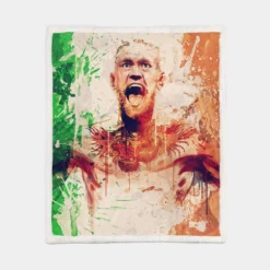 Connor McGregor UFC Wrestling Irish Fighter Sherpa Fleece Blanket 1