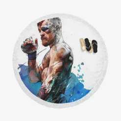 Conor McGregor Popular UFC Wrestler Round Beach Towel