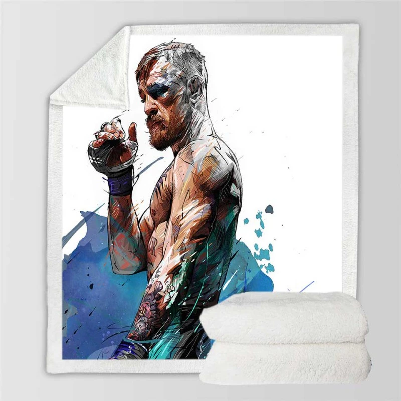 Conor McGregor Popular UFC Wrestler Sherpa Fleece Blanket