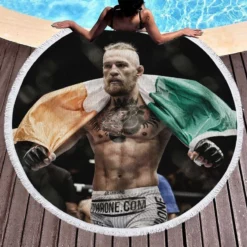 Conor McGregor Professional MMA UFC Player Round Beach Towel 1