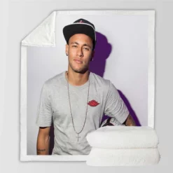 Consistent Football Player Neymar Jr Sherpa Fleece Blanket