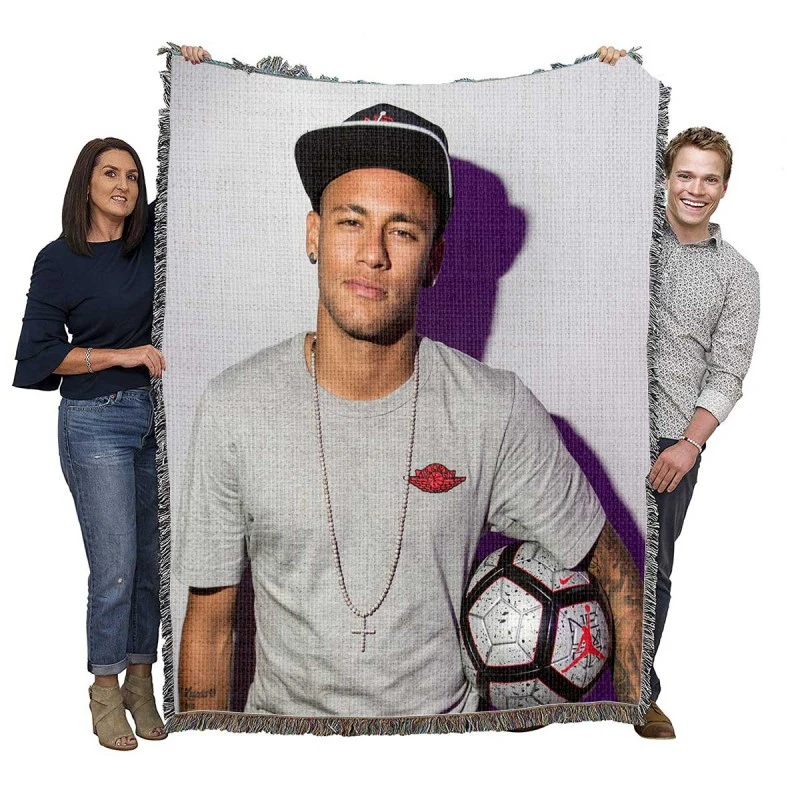 Consistent Football Player Neymar Jr Woven Blanket