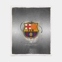 Consistent Spanish Soccer Team FC Barcelona Sherpa Fleece Blanket 1