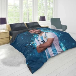 Copa America Soccer Player Sergio Aguero Duvet Cover 1