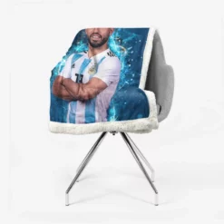 Copa America Soccer Player Sergio Aguero Sherpa Fleece Blanket 2