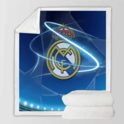 Copa De La Liga Soccer Club Real Madrid Sherpa Fleece Blanket