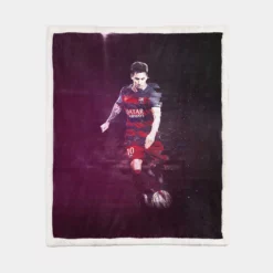 Copa Eva Duarte Lionel Messi Footballer Sherpa Fleece Blanket 1