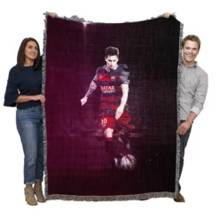 Copa Eva Duarte Lionel Messi Footballer Woven Blanket