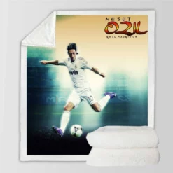 Copa del Rey Sports Player Mesut Ozil Sherpa Fleece Blanket