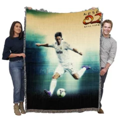 Copa del Rey Sports Player Mesut Ozil Woven Blanket