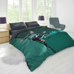 Cristiano Ronaldo Active Football Player Duvet Cover 1