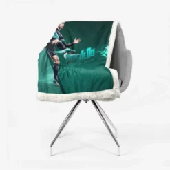 Cristiano Ronaldo Active Football Player Sherpa Fleece Blanket 2