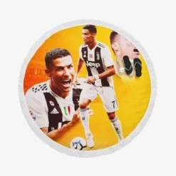 Cristiano Ronaldo CR7 Football Player Round Beach Towel