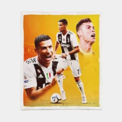 Cristiano Ronaldo CR7 Football Player Sherpa Fleece Blanket 1