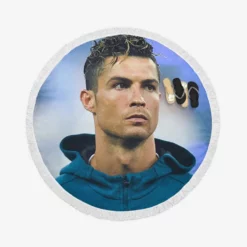 Cristiano Ronaldo CR7 Portuguese Player Round Beach Towel