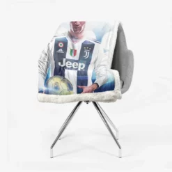 Cristiano Ronaldo Committed Juve sports Player Sherpa Fleece Blanket 2