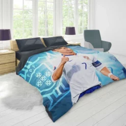 Cristiano Ronaldo Five Times Ballon d Or Awarded Player Duvet Cover 1