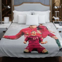 Cristiano Ronaldo Goat Portugal Football Player Duvet Cover