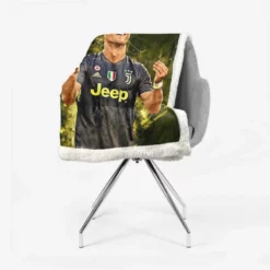 Cristiano Ronaldo Graceful Juve Football Player Sherpa Fleece Blanket 2