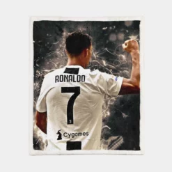 Cristiano Ronaldo Gracious CR7 Footballer Player Sherpa Fleece Blanket 1