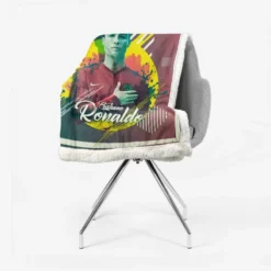 Cristiano Ronaldo Hearty Footballer Player Sherpa Fleece Blanket 2