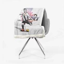 Cristiano Ronaldo Juve CR7 Soccer Player Sherpa Fleece Blanket 2