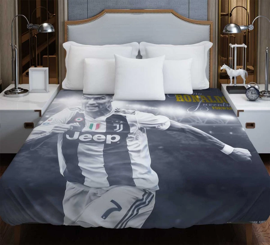 Cristiano Ronaldo Juventus Football Player Duvet Cover