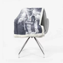 Cristiano Ronaldo Juventus Football Player Sherpa Fleece Blanket 2